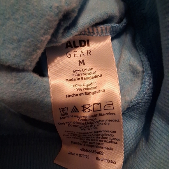 Aldi Gear Hoodie Sweatshirt With Drawstring, Graphic Logo, Med Unisex - Picture 6 of 7
